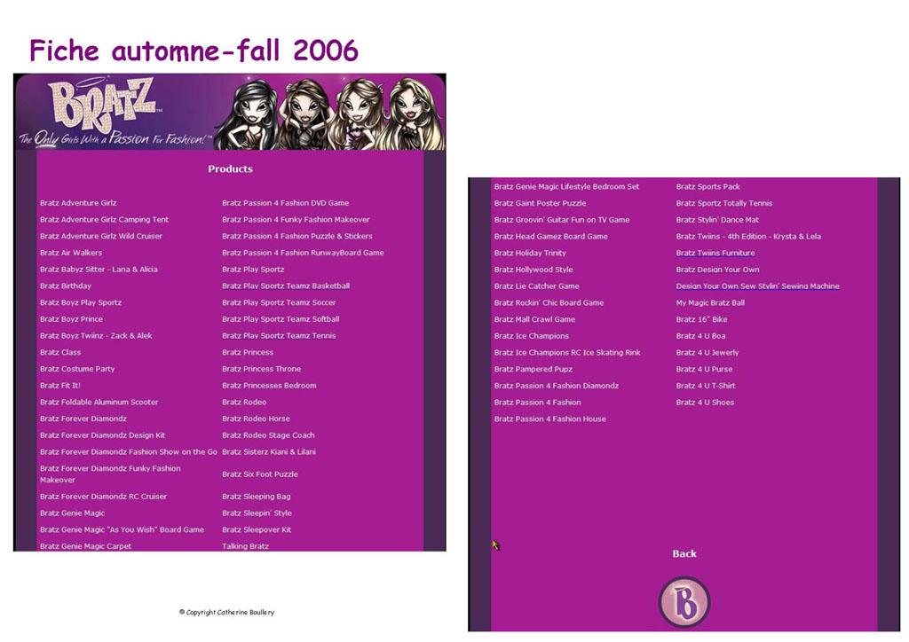 Bratz Catalogues